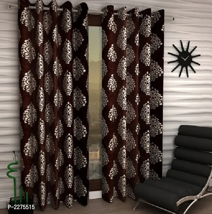 Black Set of 2 Beautiful Door Curtains 7 Feet uploaded by Raj Garments on 5/1/2023
