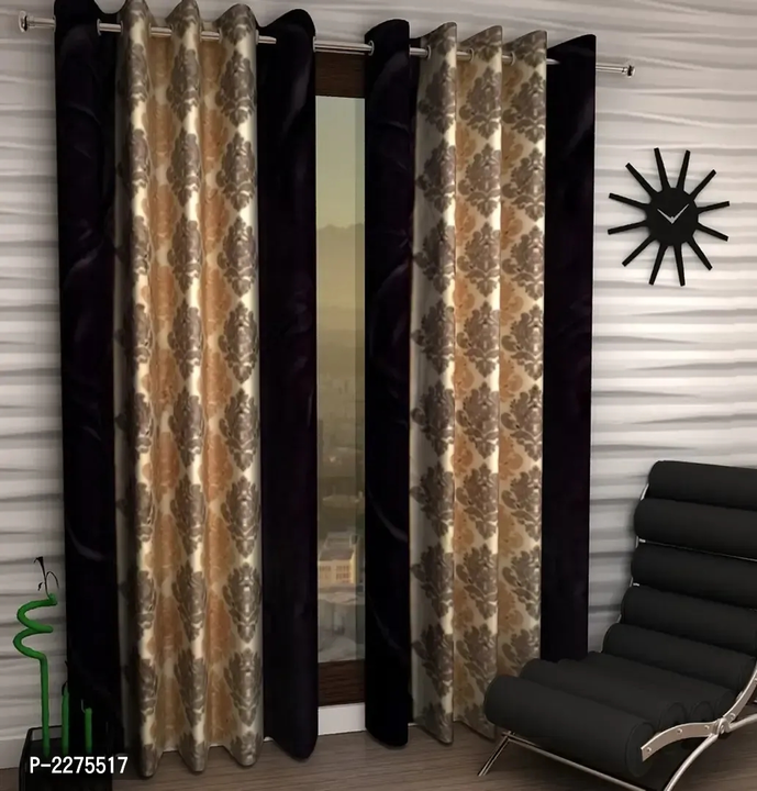 Black Set of 2 Beautiful Door Curtains 7 Feet uploaded by Kalpana Enterprises on 5/1/2023