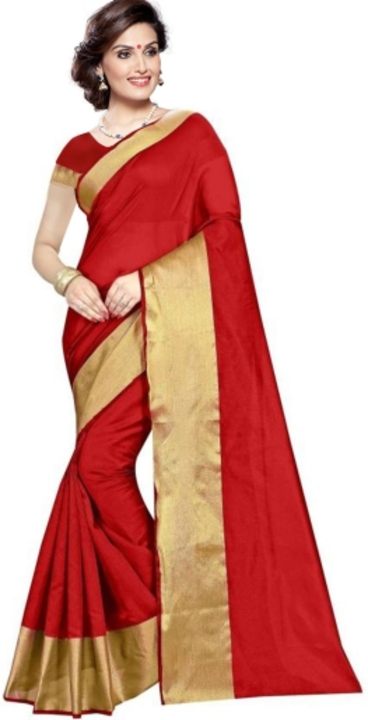 Plain, Woven Banarasi Cotton Silk, Cotton Blend Saree uploaded by Kalpana Enterprises on 5/1/2023