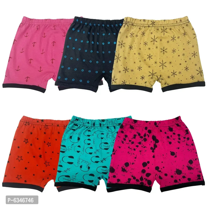 Cotton Printed  MultiColored Bloomer Panties For Girls Boys and Kids Pack of 6 uploaded by Kalpana Enterprises on 5/1/2023