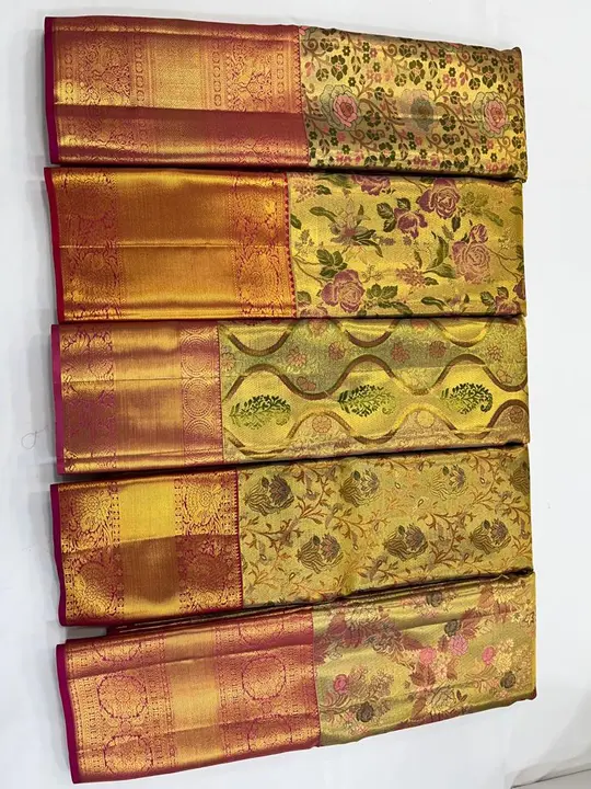 Pure tissue brocade saree uploaded by business on 5/1/2023