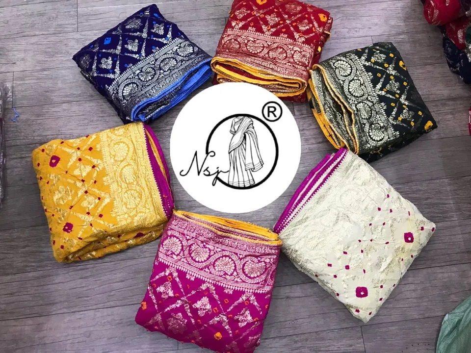 Presents  unique badhni Saree*  

beautiful  colour combination saree for all ladies 

💖💖new Launc uploaded by Gotapatti manufacturer on 5/2/2023