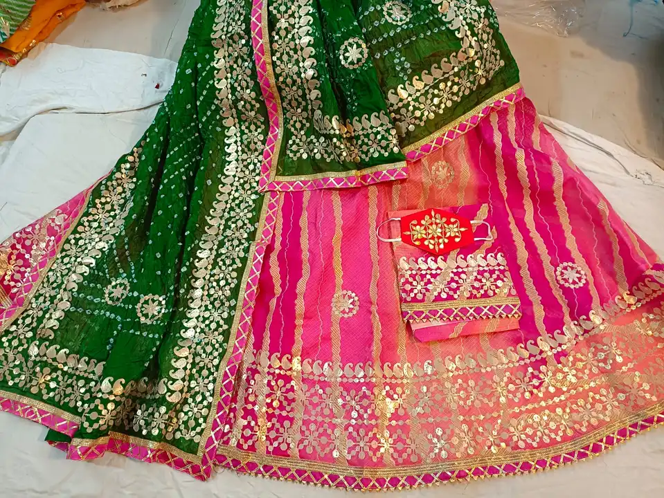 🥰🥰🥰 *Price Down*🥰🥰🥰

Kota dori stiched lehanga  ...with beautiful heavy gotta Patti work ..

* uploaded by Gotapatti manufacturer on 5/2/2023