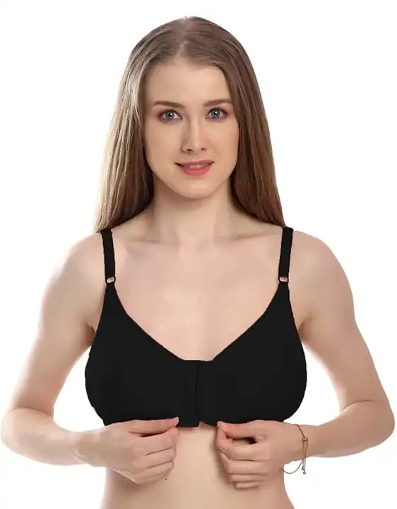 Women molded 5hokk non padded bra,fancy bra,front open bra,cotton bra uploaded by RK Fashion and Trinity House on 5/2/2023