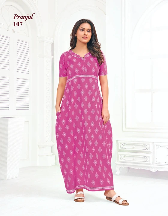 Pranjul Brand Cotton Amberla Nighty  uploaded by Sri yazhini garments on 5/2/2023