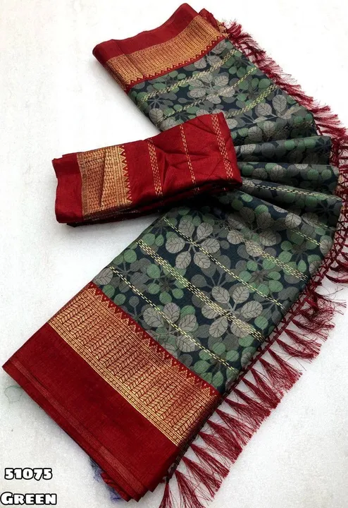 New dola Silk with floral print  uploaded by Krishna fashion on 5/2/2023