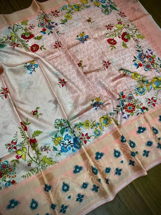 Banarasi fancy semi chiniya saree uploaded by Bs_textiles7 on 5/2/2023