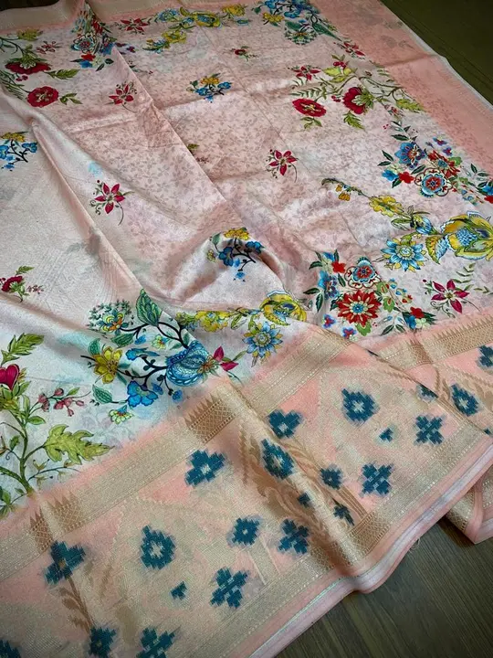Banarasi fancy semi chiniya saree uploaded by Bs_textiles7 on 5/2/2023