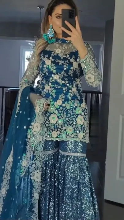Wedding Sharara Dress 👗ZF&303 uploaded by Fatema Fashion on 5/2/2023