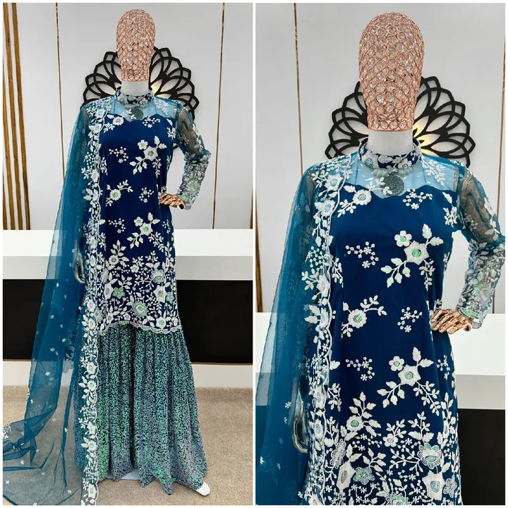Wedding Sharara Dress 👗ZF&303 uploaded by Fatema Fashion on 5/2/2023