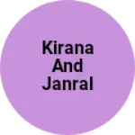 Business logo of Kirana and janral store