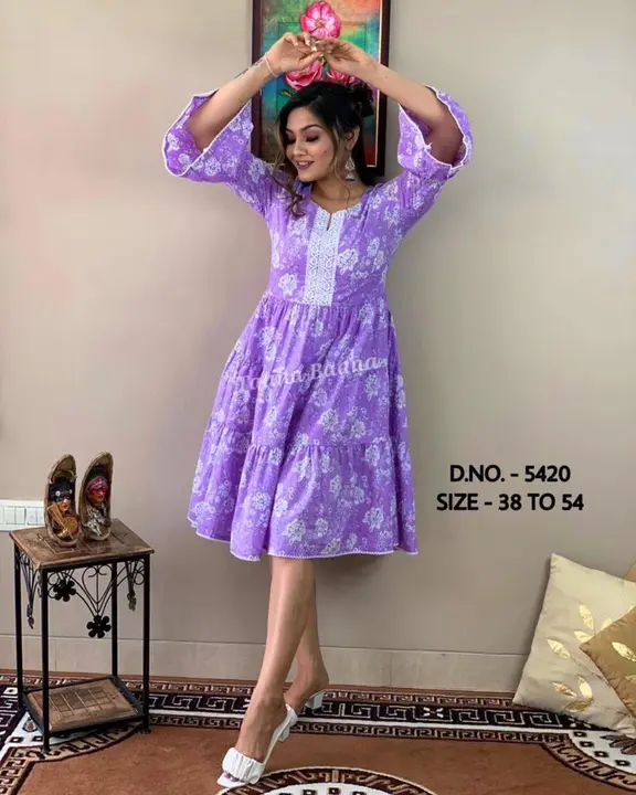 ⭐ *D.NO. - 5420*

👗 *Beautiful Heavy Rayon 14 Kg. Best Quality Handblock Printed best Quality Fabri uploaded by Aanvi fab on 5/2/2023