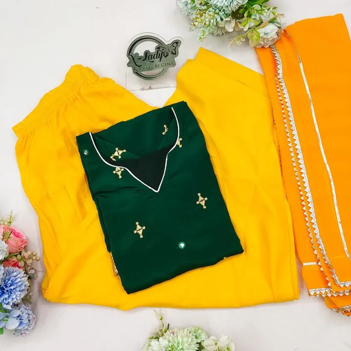 Patiyala set with dupatta  uploaded by Villa outfit on 5/2/2023