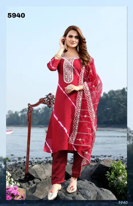 Top bottom with dupatta uploaded by Taha fashion online store on 5/2/2023