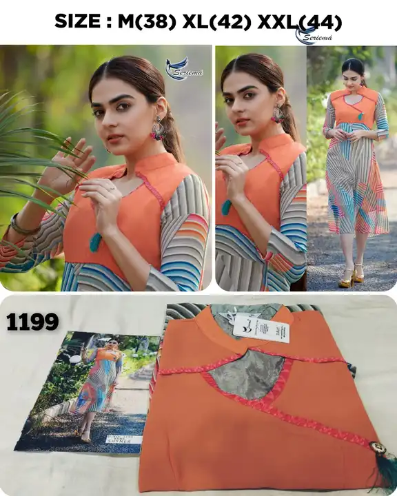 Post image *NEW LAUNCH* 🔥🔥

Dear Sir / Madam
It’s not about brand, it’s about style
            
Matching style and class with luxury 

6Dresses* 👗 beautiful catalogue having designer concept of  Print  in combo of Traditional n western fashion.....
 Gh
        *SERIEMA®️* always rock &amp; Having always limited stock
          So please hurry up
 Book now 
    
                 *KUMB  SHYNER*
                    
   Fabric 
           *Heavy Carzy Printed Georgette*
      Inner 
               *Heavy Santoon*

SIZE  : *M*    *L*   *XL* *XXL*
            *38*  *40*  *42*  *44*

💐 *SINGLE  850+$*