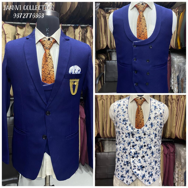 Three Piece Suit (Jacket Reversible) uploaded by JAANVI COLLECTION on 5/29/2024