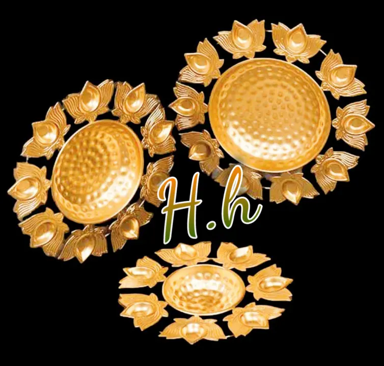 Decorative Lotus Diya urli..set of 3 ( 13-15-17 inch ) uploaded by Hina Handicrafts on 5/2/2023