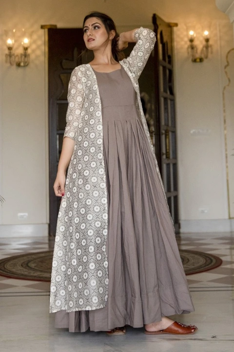 STYLISH GOWN WITH JACKET DESIGN.* uploaded by Rajershi Store on 5/2/2023