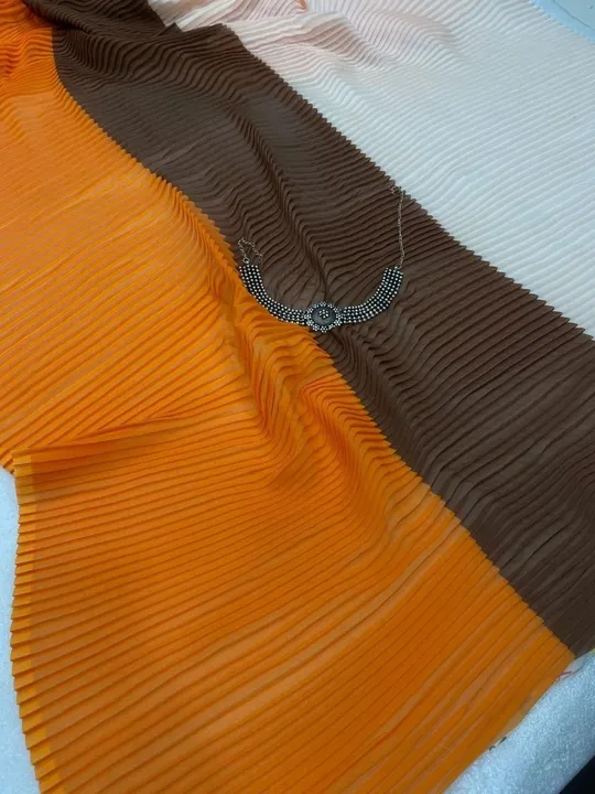 *New summer special Colletion*
*GF*
*SAREES.....*💃

*Fabric*: plited crush Georgette saree
Length ( uploaded by Aanvi fab on 5/2/2023