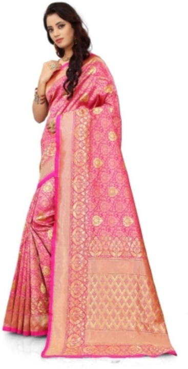 Woven Banarasi Jacquard, Art Silk Saree uploaded by Raj Garments on 5/2/2023