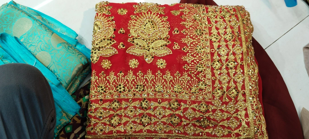 Hand work sarees  uploaded by business on 5/2/2023