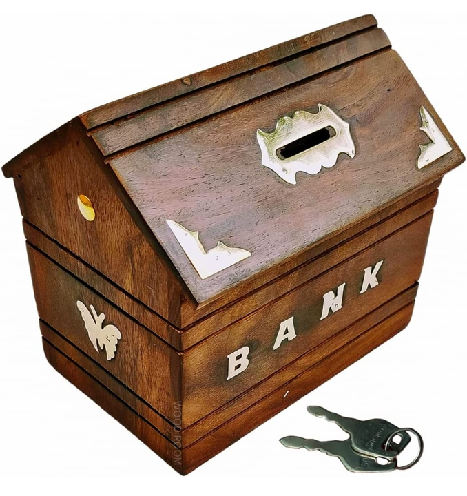 HOUSE OF DREAMS Handmade Hut Shape Bank for Adults Wooden Money Bank Coin Box for Kids  uploaded by business on 5/2/2023