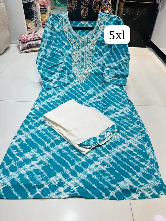 FABRIC- HEAVY  RAYON COTTON SLUB
 SIZE -M TO XXL (MENTION IN PHOTO)
BIG SIZE- 3XL TO 6XL (MENTION ak uploaded by Wedding collection on 5/2/2023