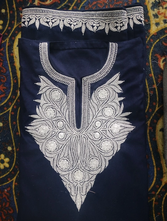 Kashmiri pheran ,wool, hand work Tilla  uploaded by Bright Embroiders on 5/30/2024