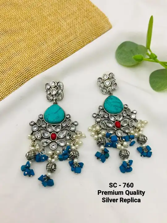 Silver replica earrings  uploaded by Shreevari fashion on 5/2/2023