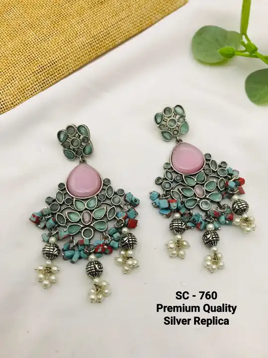 Silver replica earrings  uploaded by Shreevari fashion on 5/30/2024