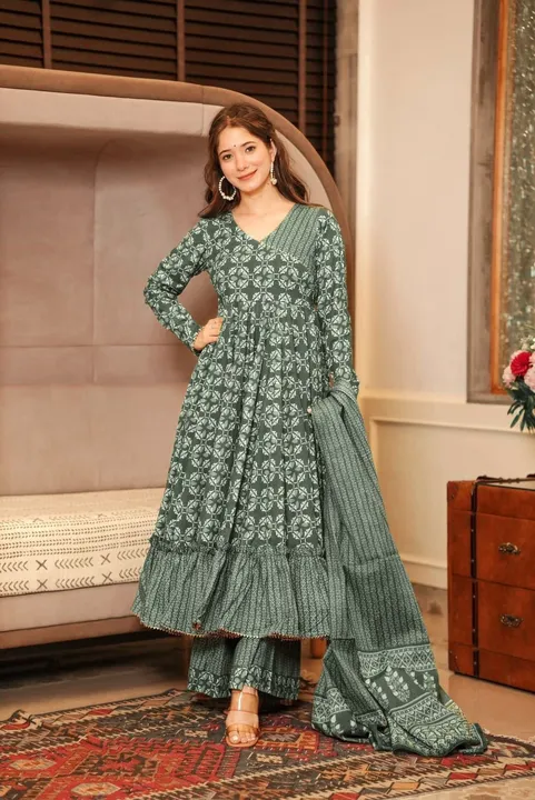 ️ PRESENTING NEW DESIGNER  PRINTED ANARKALI GOWN ️ LC&1039 uploaded by Fatema Fashion on 5/11/2024