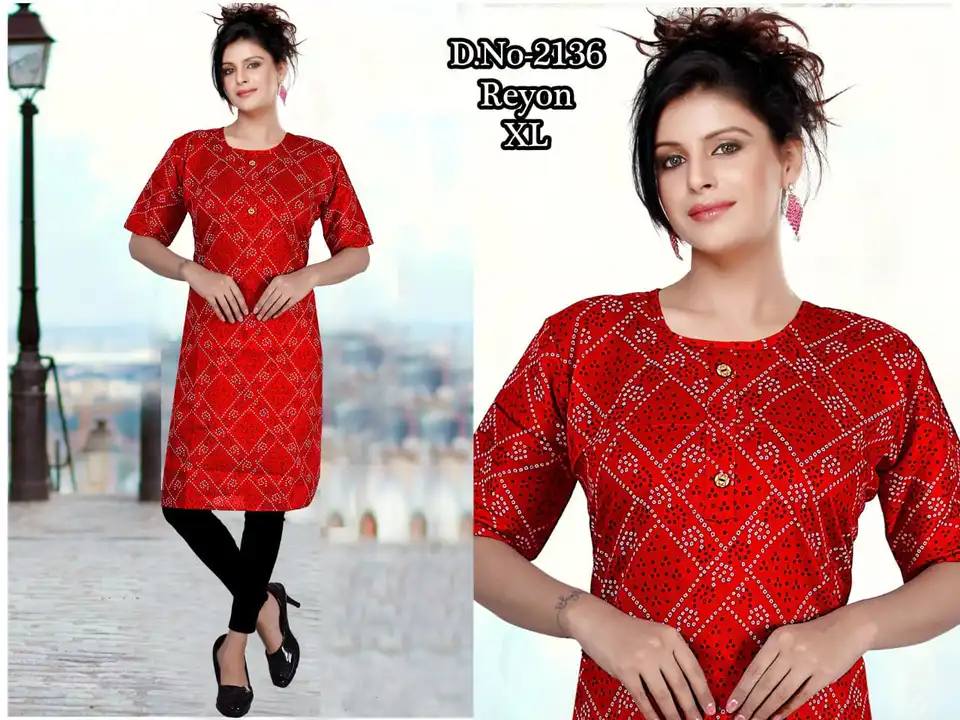 Straight reyon printed and ghera kurtis cheapest printed Reyon full selevess  uploaded by Radha Creation , Maira sales for Readymade items on 5/2/2023