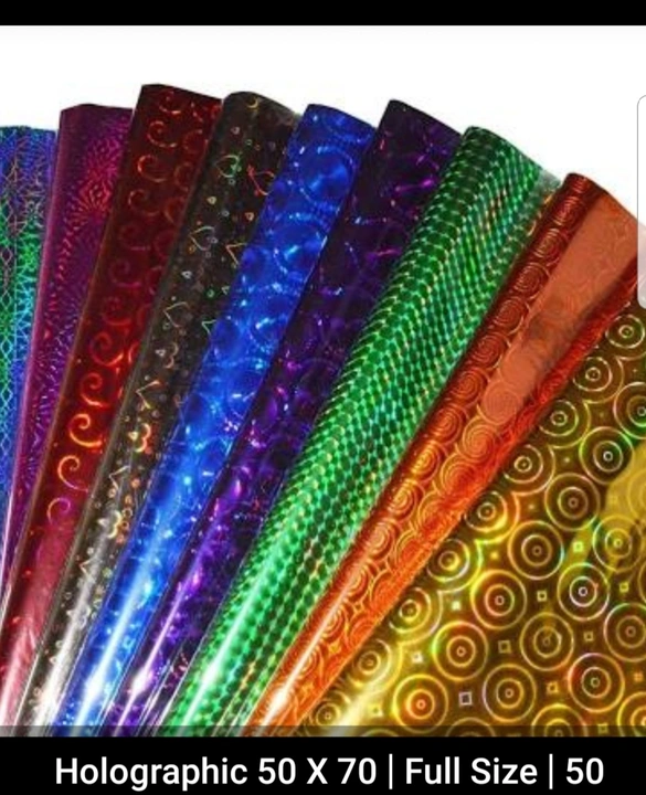Holographic wrapping sheets 50×70  uploaded by Santosh paper mart on 5/2/2023