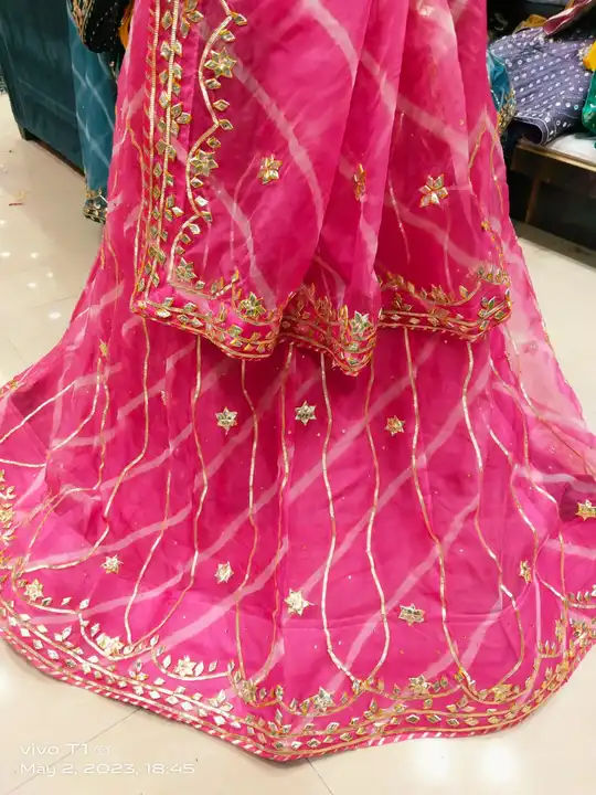 🌠NEW LAUNCH
👉 orgenja lehnga 

👉Pure Orgenja fabric 

👉pure kacha gota work

👉Blouse same as le uploaded by Gotapatti manufacturer on 5/3/2023