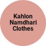Business logo of Kahlon namdhari clothes