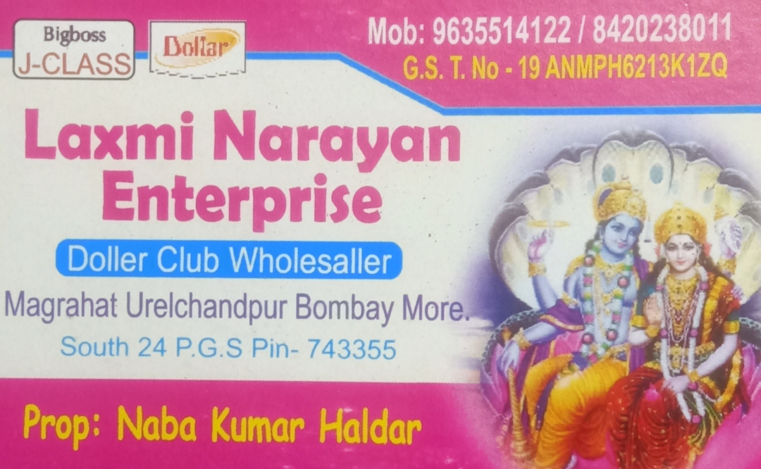 Visiting card store images of Garments