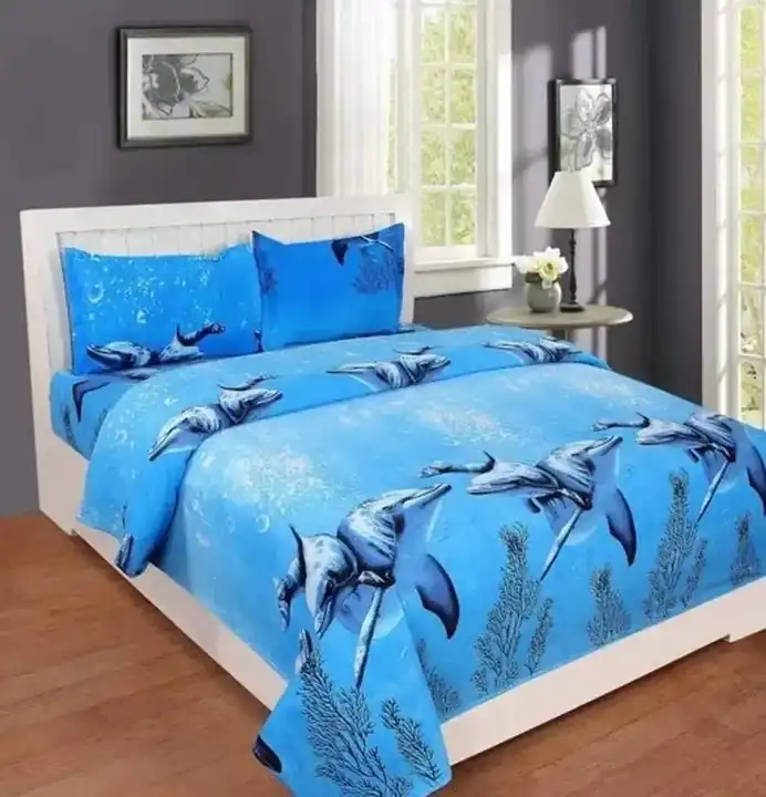 Classic Polycotton Printed Double Bedsheet with Pillow Covers uploaded by SLYKAA FASHION  on 5/3/2023
