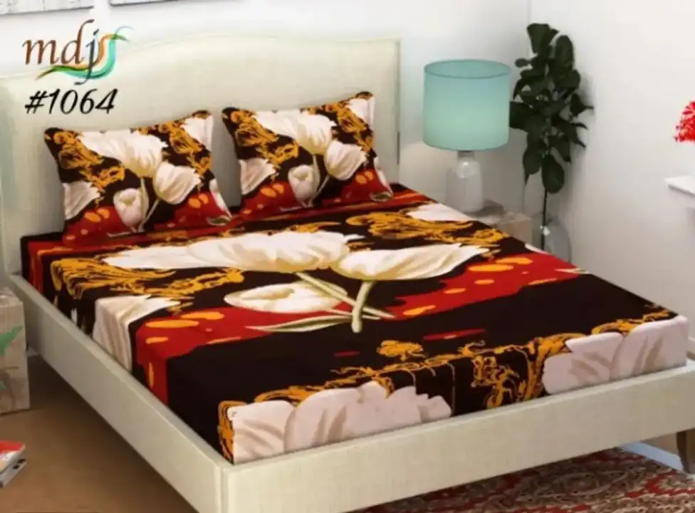 Post image MS NEW  3D POLYCOTTON BEDSHEET

 Color:  Multicoloured

 Fabric:  Polycotton

 Type:  Super King Size

 Style:  3d Printed

 Design Type:  Bedsheet

 Set Content:  1 Bedsheet + 2 Pillowcovers

Length: 38.0 (in inches)

Width: 38.0 (in inches)