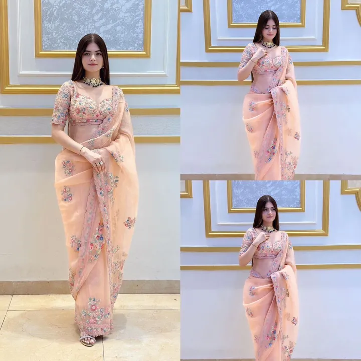 Embroidery Cotton Thread & Sequence Work Saree uploaded by Murliwala Fashion on 5/3/2023