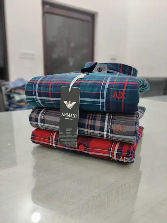 *MENS FULL SLEEVE  CHECK SHIRT*

*QUALITY 7A*

*FABRIC ERODE TWILL CHECKS*

*👔BRAND ARMANI EXCHANGE uploaded by Ak traders on 5/3/2023