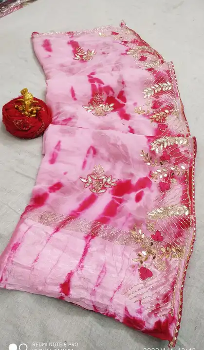 Hand work saree uploaded by Gotta bandej manufacturer on 5/3/2023
