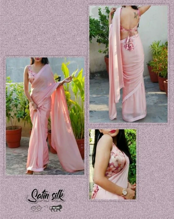 Japan Satin Saree With Blouse Piece  uploaded by Ishita Enterprise on 5/3/2023