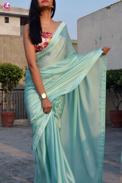 Post image Hey! Checkout my new product called
Japan Satin Saree With Flower print Blouse Piece .
