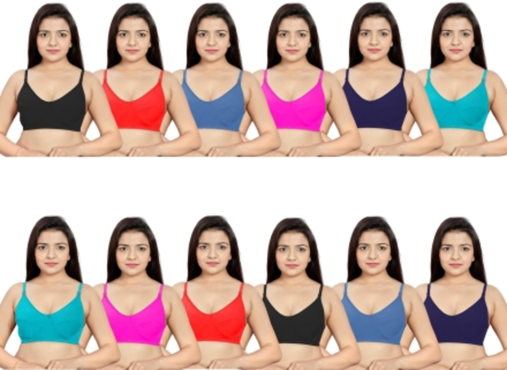 Women Full Coverage Non Padded Bra pack of 12 uploaded by Raj Garments on 5/3/2023