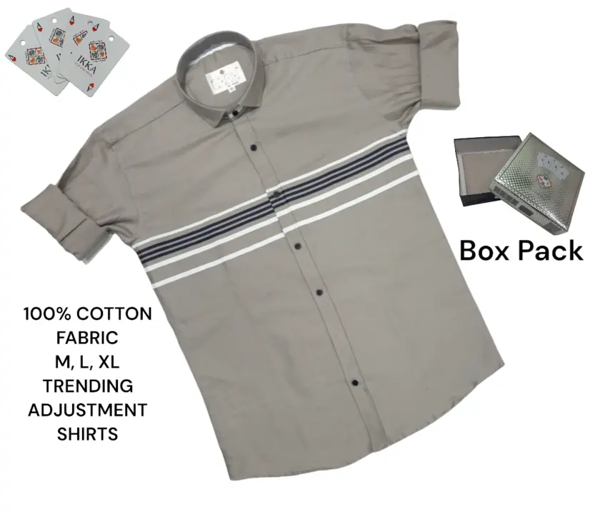 MENS 100% COTTON FABRIC BOX PACK SHIRTS uploaded by Kushal Jeans(Contact 9770147240) on 5/29/2024