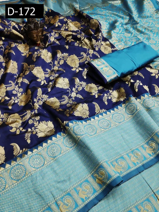 Jacquard Work Saree With Blouse Piece  uploaded by Ishita Enterprise on 5/3/2023