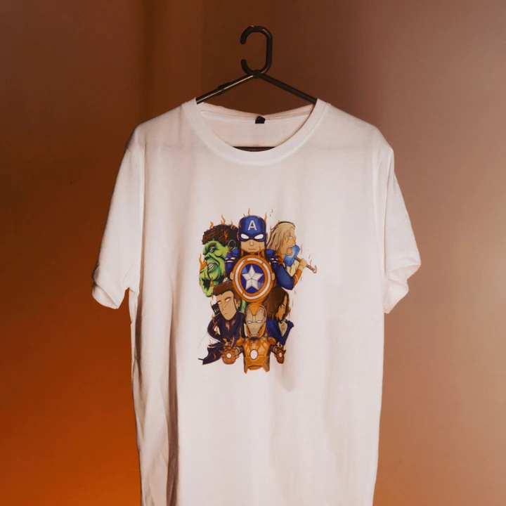White printed t-shirt, round neck, half sleeves, regular fit. uploaded by business on 5/3/2023