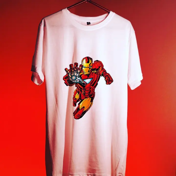 White printed t-shirt, round neck, half sleeves, regular fit. uploaded by business on 5/3/2023
