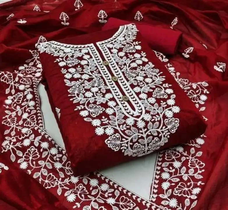 Lucknowvi suit mataril uploaded by Online shopping collection on 5/3/2023