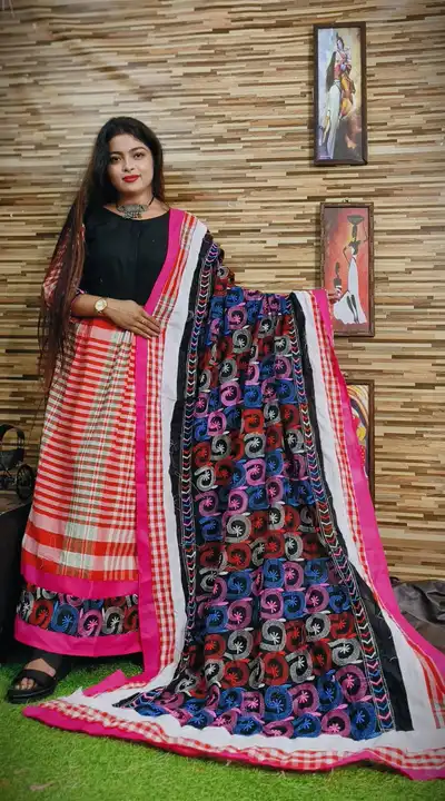 Mekhla Chadar Duppata Dress set with Gamcha work.  uploaded by Sarkar International Enterprise on 5/30/2024